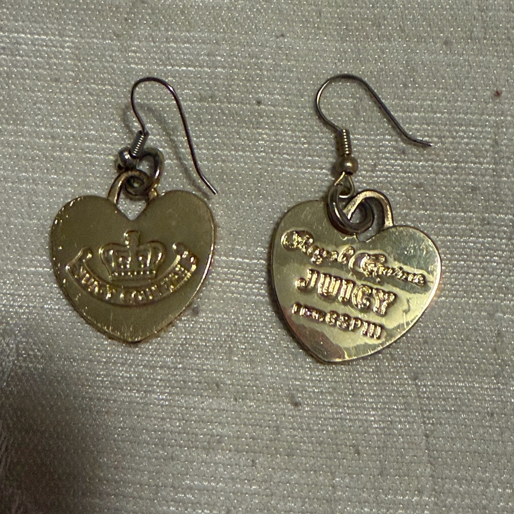 Juicy Couture Gold Heart Earrings